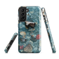 Washed Away designer phone case with abstract river stone artwork in earthy blues and natural tones.