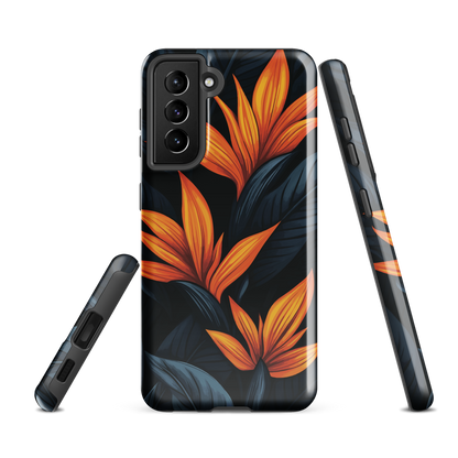 'Bird of Paradise' Samsung Galaxy S21 FE tough phone case - protective glossy case NZ Australia