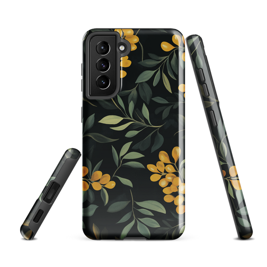 'NZ Kowhai' Samsung Galaxy S21 FE tough phone case - protective glossy case NZ Australia