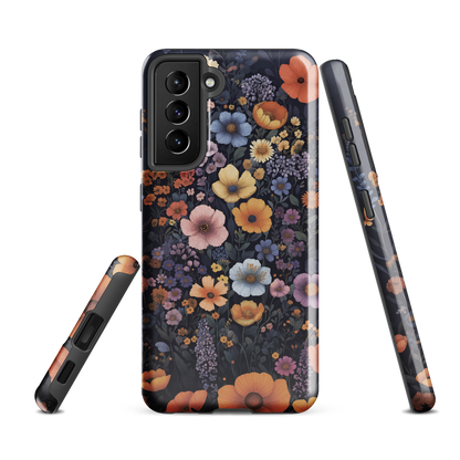 'Wildflowers' Samsung Galaxy S21 FE tough phone case - protective glossy case NZ Australia