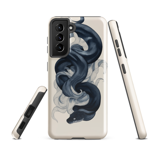 'Midnight Python' Samsung Galaxy S21 FE tough phone case - protective glossy case NZ Australia