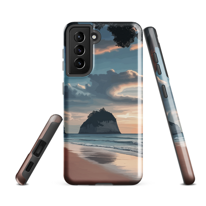 'Cathedral Cove' Samsung Galaxy S21 FE tough phone case - protective glossy case NZ Australia