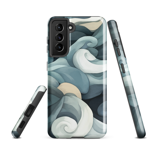 'Ebb and Flow' Samsung Galaxy S21 FE tough phone case - protective glossy case NZ Australia