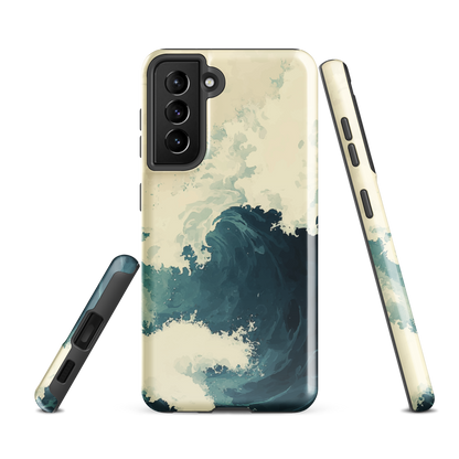 'Rising Swell' Samsung Galaxy S21 FE tough phone case - protective glossy case NZ Australia