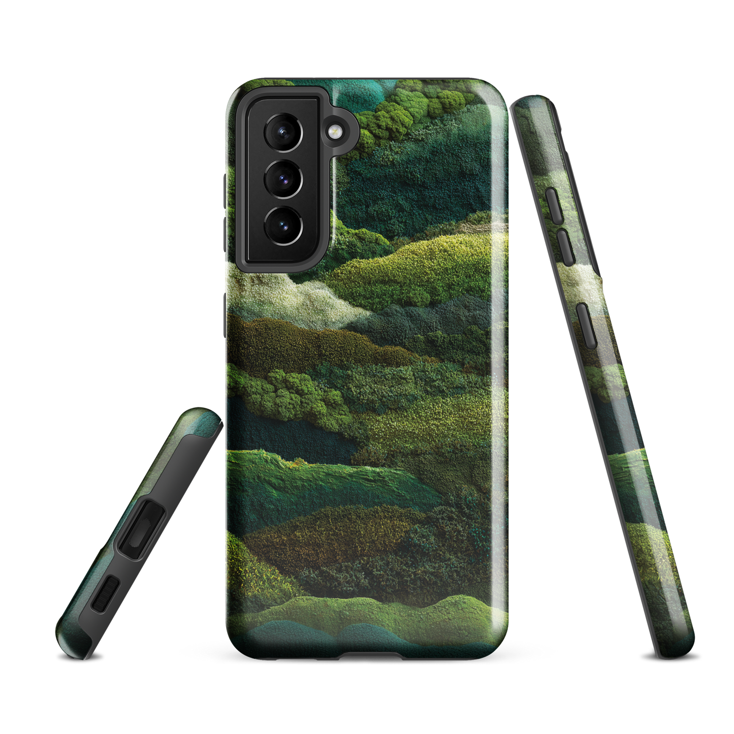 Verdant layers phone case | Abstract green design NZ