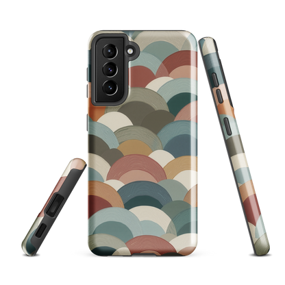 'Warm Horizons' Samsung Galaxy S21 FE tough phone case - protective glossy case NZ Australia