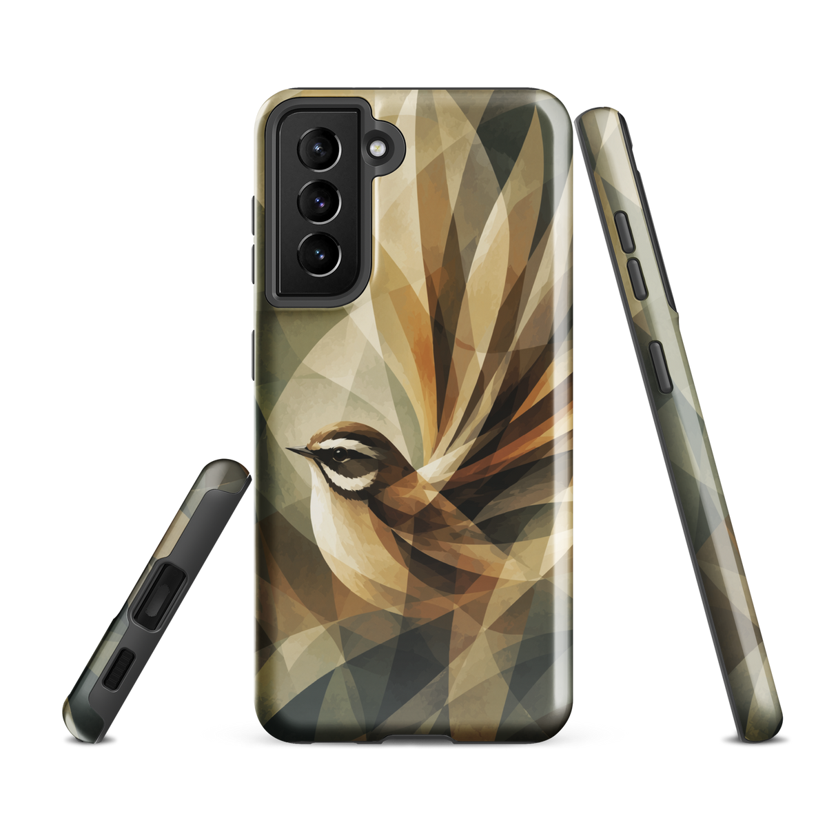 'Fantail' Samsung Galaxy S21 FE tough phone case - protective glossy case NZ Australia
