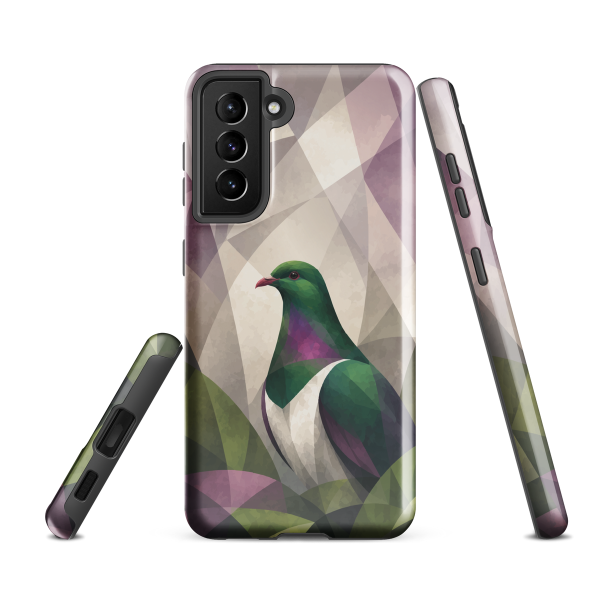 'Kereru' Samsung Galaxy S21 FE tough phone case - protective glossy case NZ Australia
