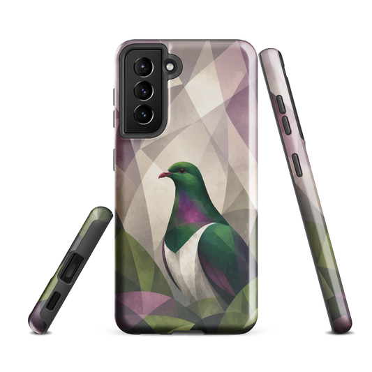 'Kereru' Samsung Galaxy S21 FE tough phone case - protective glossy case NZ Australia