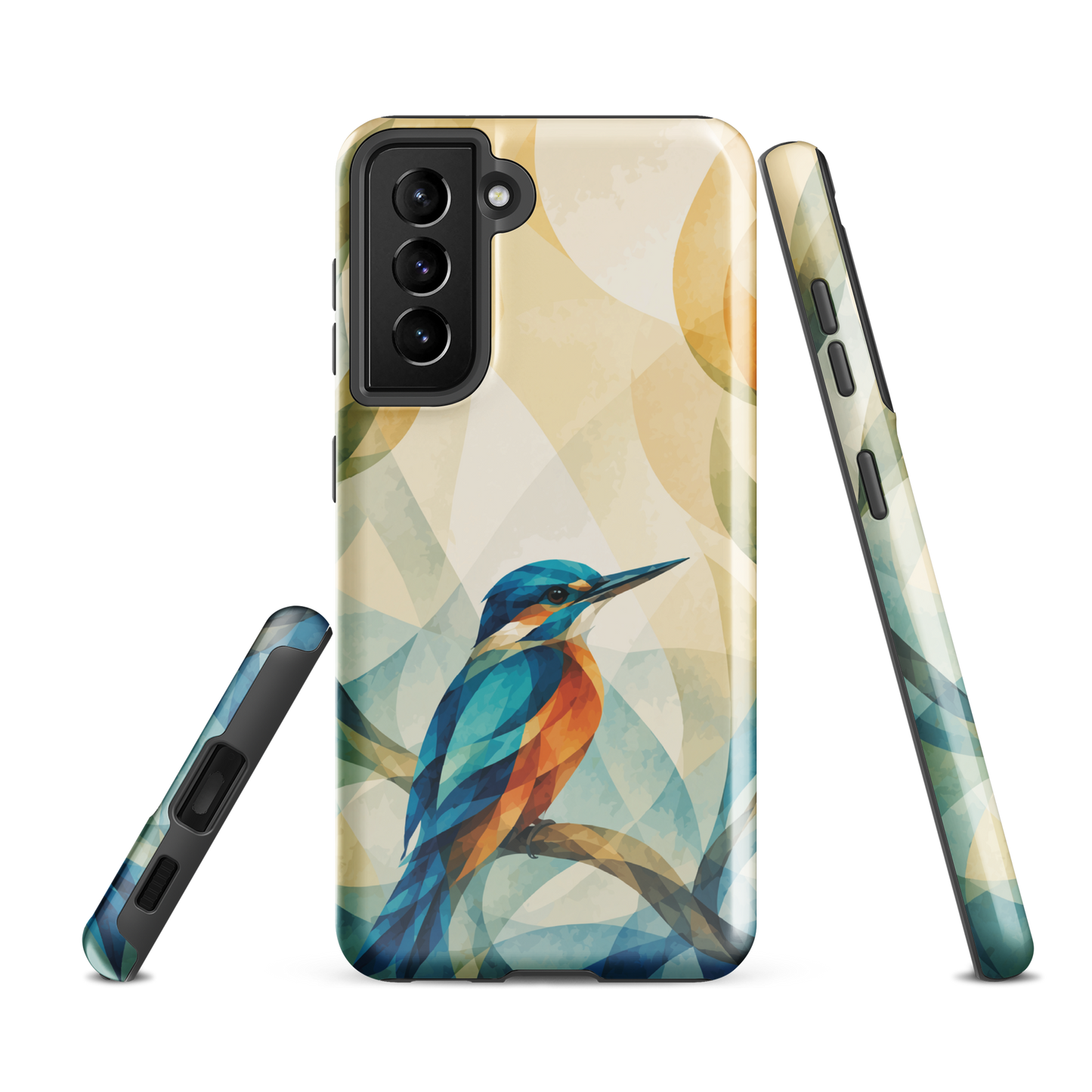 'Kōtare' Samsung Galaxy S21 FE tough case - protective glossy case NZ Australia