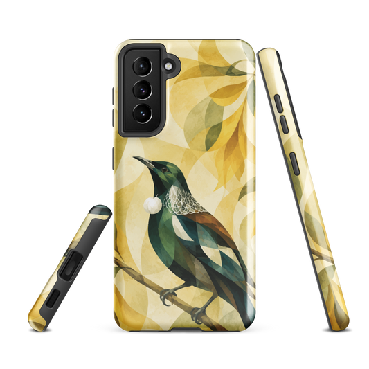 'Tui' Samsung Galaxy S21 FE tough phone case - protective glossy case NZ Australia