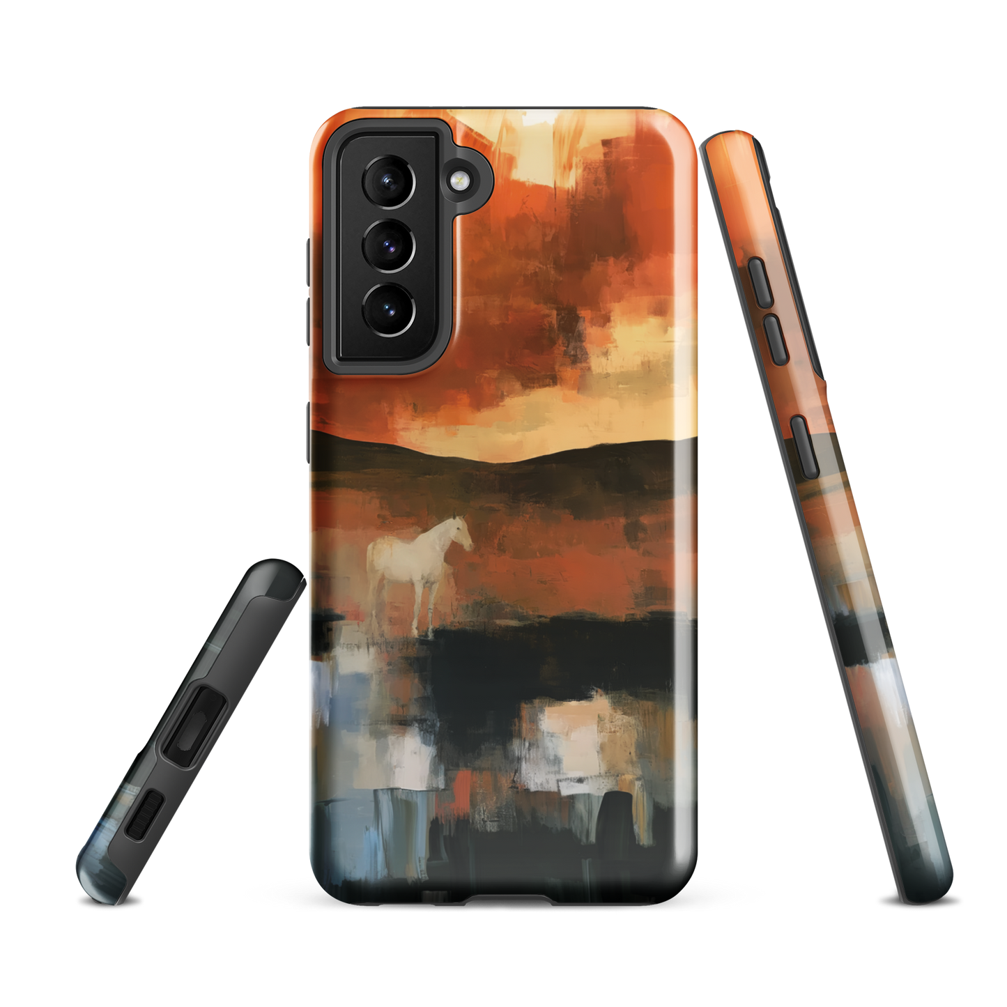 'Ember Fields' Samsung Galaxy S21 FE tough phone case - protective glossy case NZ Australia