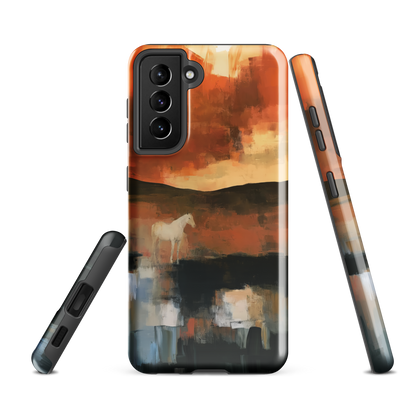 'Ember Fields' Samsung Galaxy S21 FE tough phone case - protective glossy case NZ Australia