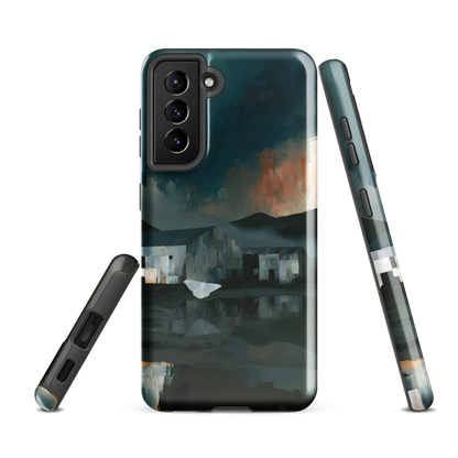 'Evening Flight' Samsung Galaxy S21 FE tough phone case - protective glossy case NZ Australia