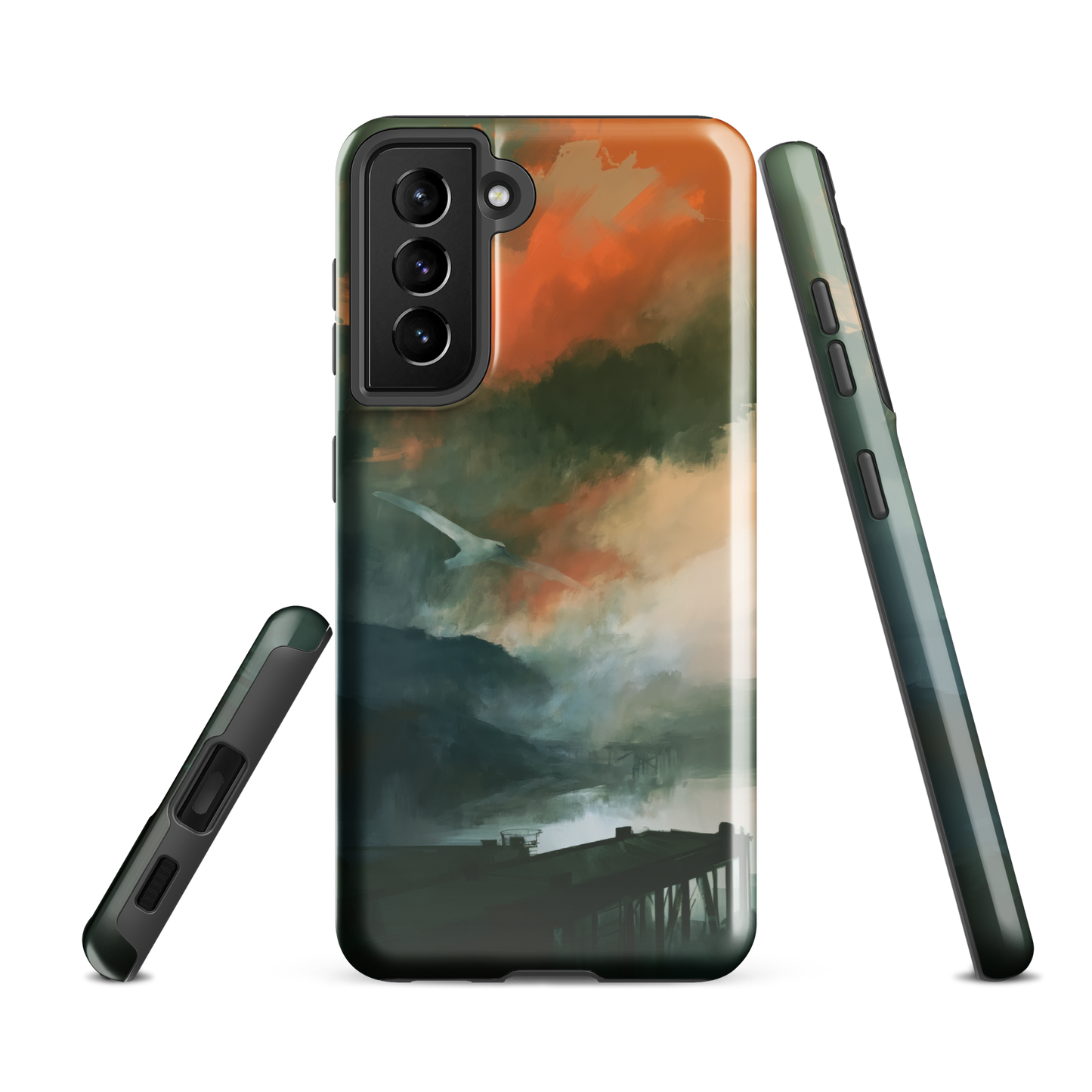 'Harbour' Samsung Galaxy S21 FE tough phone case - protective glossy case NZ Australia