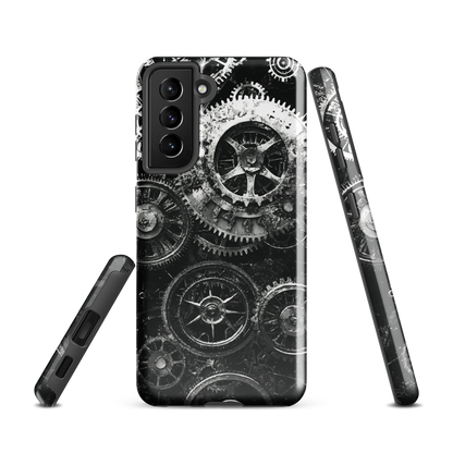 'Clockwork' Samsung Galaxy S21 tough phone case - protective glossy case NZ Australia