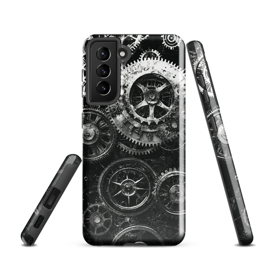 'Clockwork' Samsung Galaxy S21 tough phone case - protective glossy case NZ Australia