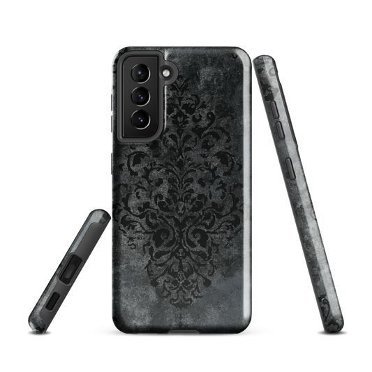 'Damask' Samsung Galaxy S21 tough phone case - protective glossy case NZ Australia