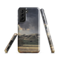 Designer phone case with NZ landscape painting of Te Hauke and cloudy skies by Ben Hart.