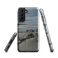 Phone case with artwork of Riversdale Beach, Masterton – rocks, waves and sky by NZ artist Ben Hart.