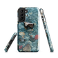 Washed Away designer phone case with abstract river stone artwork in earthy blues and natural tones.