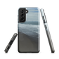 Phone case with a scenic photo of Riversdale Beach and ocean waves.