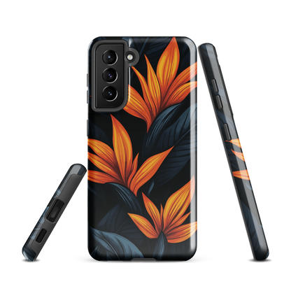 'Bird of Paradise' Samsung Galaxy S21 tough phone case - protective glossy case NZ Australia