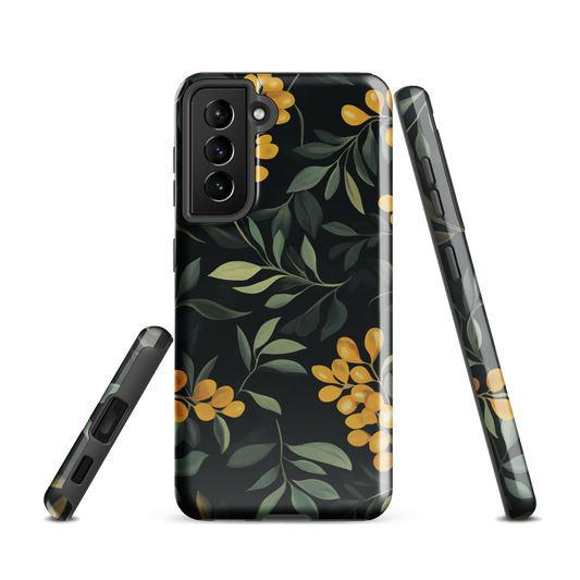 'NZ Kowhai' Samsung Galaxy S21 tough phone case - protective glossy case NZ Australia