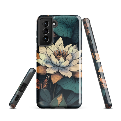 'Water Lily' Samsung Galaxy S21 tough phone case - protective glossy case NZ Australia