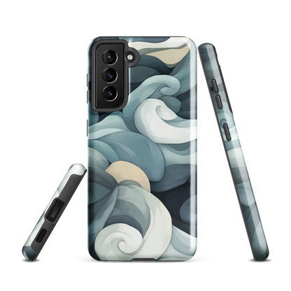 'Ebb and Flow' Samsung Galaxy S21 tough phone case - protective glossy case NZ Australia