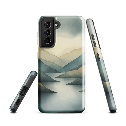 'Misty Mountains' Samsung Galaxy S21 tough phone case - protective glossy case NZ Australia