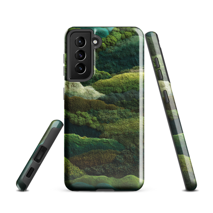 'Forest Layers' Samsung Galaxy S21 tough phone case - protective glossy case NZ Australia