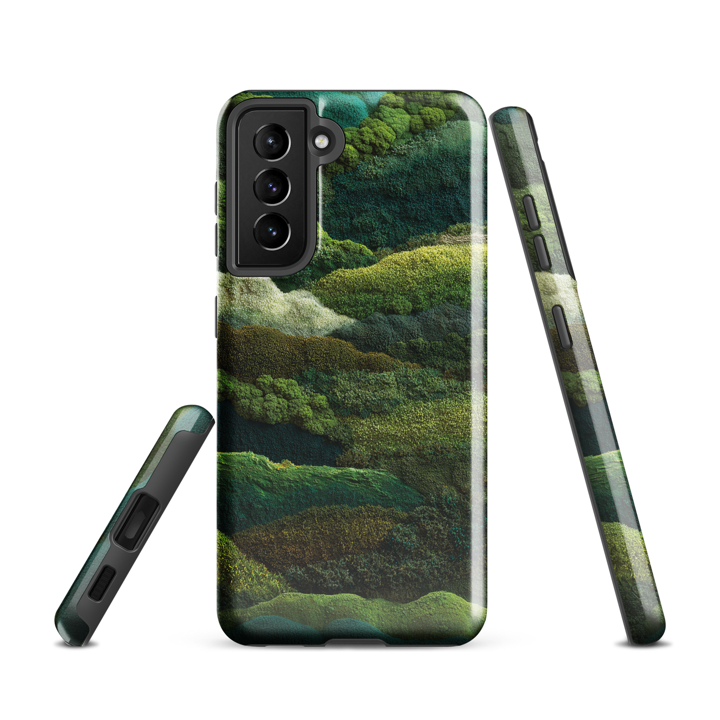 Verdant layers phone case | Abstract green design NZ