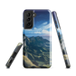 Te Mata Peak designer phone case with Hawke’s Bay cliffs, rolling green hills and dramatic swirling sky