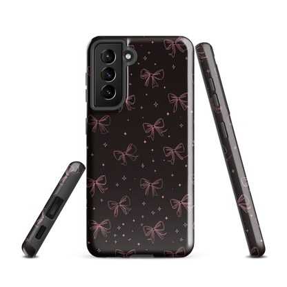 'Midnight Bow' Samsung Galaxy S21 tough phone case - protective glossy case NZ Australia