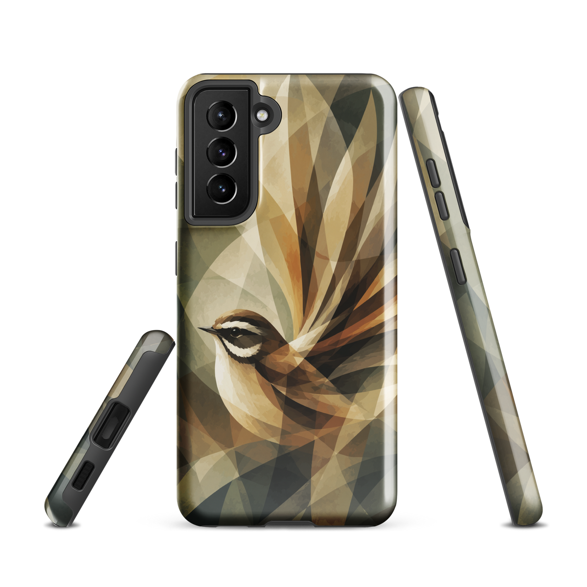 'Fantail' Samsung Galaxy S21 tough phone case - protective glossy case NZ Australia