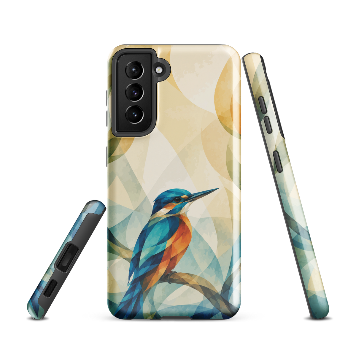 'Kotare' Samsung Galaxy S21 tough phone case - protective glossy case NZ Australia