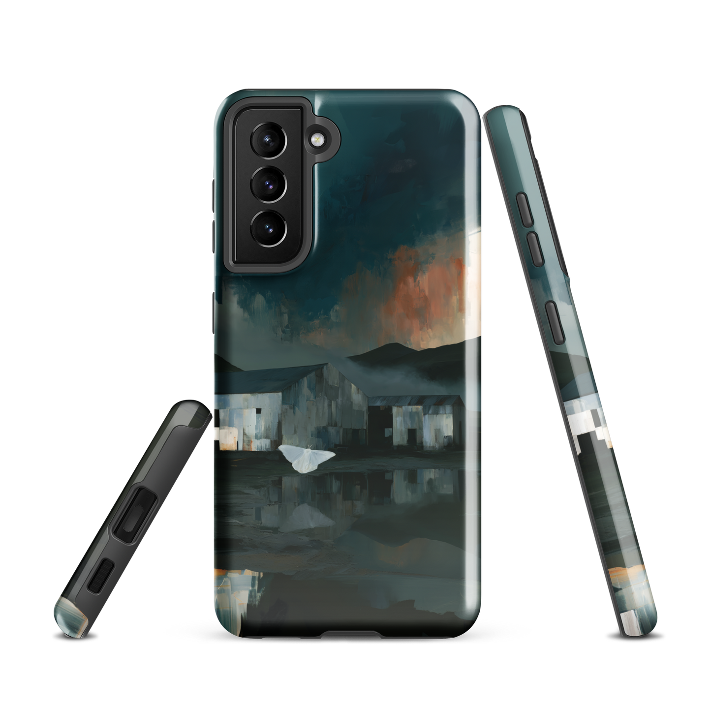 'Evening Flight' Samsung Galaxy S21 tough phone case - protective glossy case NZ Australia