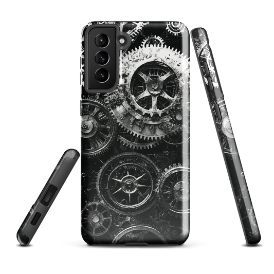 'Clockwork' Samsung Galaxy S21 Plus tough phone case - protective glossy case NZ Australia