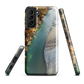 Phone case with aerial riverbend artwork and earthy tones, designed by New Zealand artist Ben Hart.