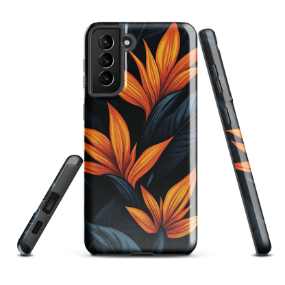 'Bird of Paradise' Samsung Galaxy S21 Plus tough phone case - protective glossy case NZ Australia