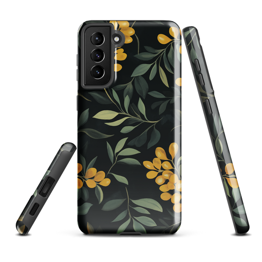'NZ Kowhai' Samsung Galaxy S21 Plus tough phone case - protective glossy case NZ Australia