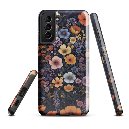 'Wildflowers' Samsung Galaxy S21 Plus tough phone case - protective glossy case NZ Australia