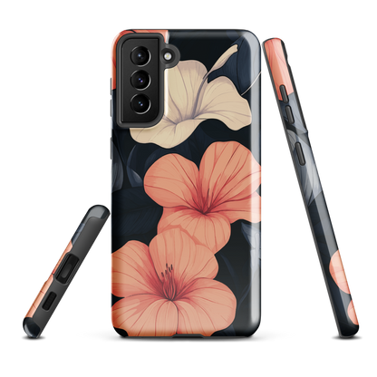 'Hibiscus Flower' Samsung Galaxy S21 Plus tough phone case - protective glossy case NZ Australia