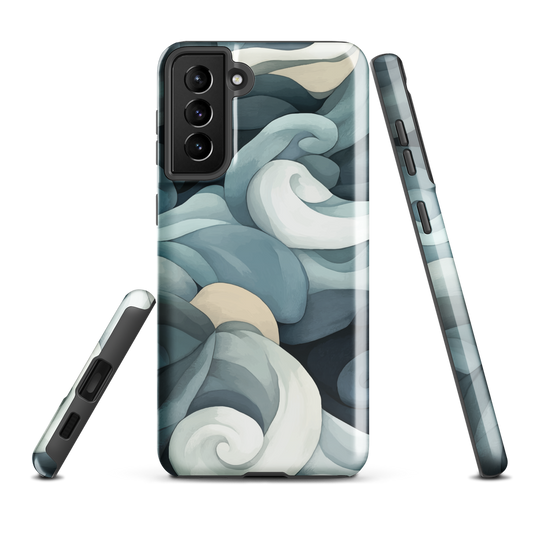 'Ebb and Flow' Samsung Galaxy S21 Plus tough phone case - protective glossy case NZ Australia
