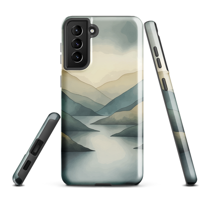 'Misty Mountains' Samsung Galaxy S21 Plus tough phone case - protective glossy case NZ Australia