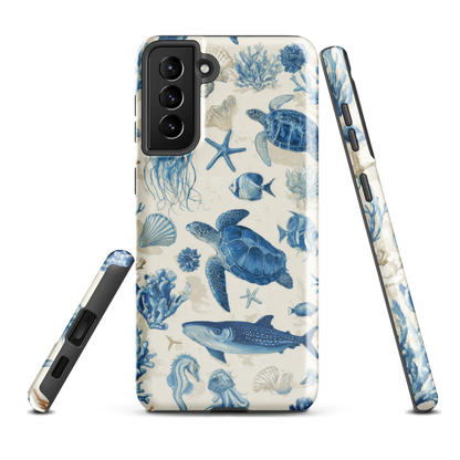 'Ocean Sketchbook' Samsung Galaxy S21 Plus tough phone case - protective glossy case NZ Australia