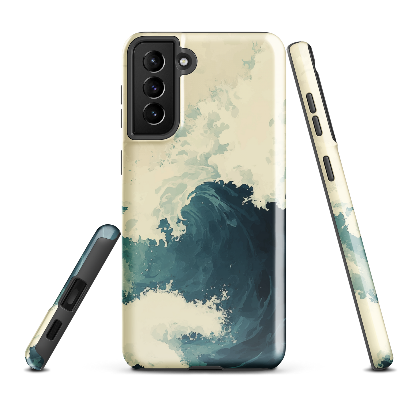 'Rising Swell' Samsung Galaxy S21 Plus tough phone case - protective glossy case NZ Australia