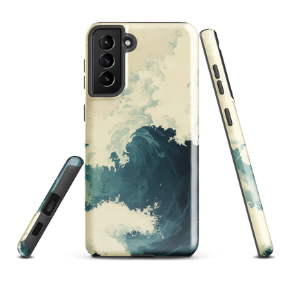 'Rising Swell' Samsung Galaxy S21 Plus tough phone case - protective glossy case NZ Australia