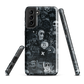 Midnight stickers phone case | Dark graphic collage NZ